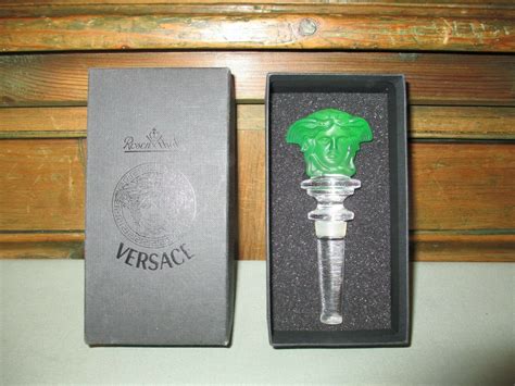 versace green bottle stopper|rosenthal versace wine stopper.